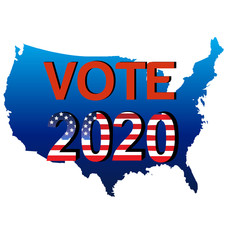 Vote 2020 election usa map background 