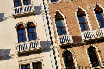 Fototapeta na wymiar Typical old houses in Venice, Italy