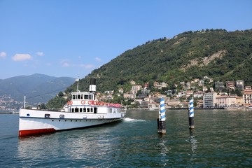 Navigation in Como at Lake Como, Lombardy Italy 