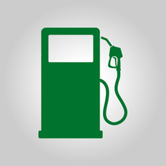Gasoline pump nozzle sign.Gas station icon. Flat design style.