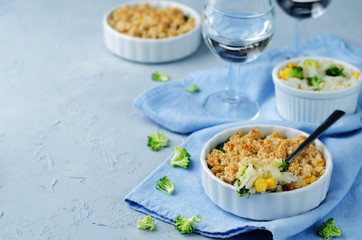 Rice broccoli corn casserole