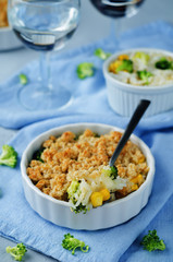 Rice broccoli corn casserole