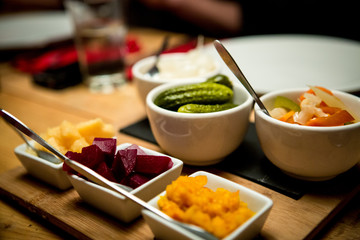 Vegetables for raclette cheese