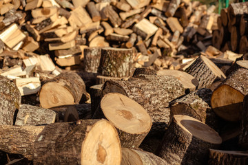 Birch log and billet