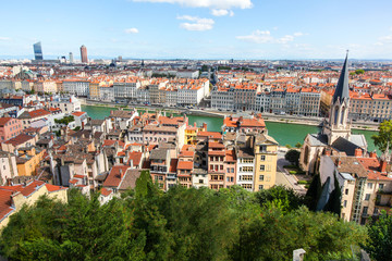 Naklejka na ściany i meble Lyon city views