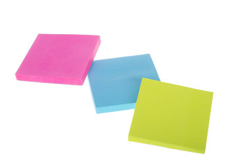 Post it notes isolated on white