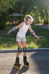 Child on roller skates