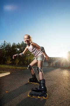 Child on roller skates