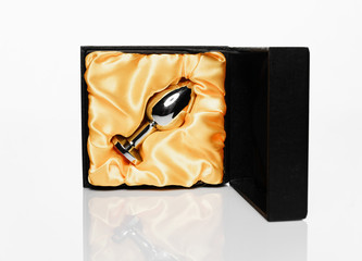 Erotic toys: metal anal plugs