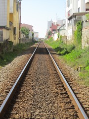 Fototapeta na wymiar Gleis nach irgendwo, Portugal