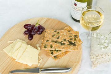Crackers and cheese