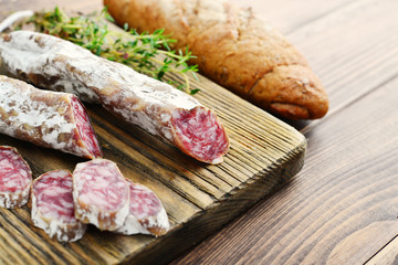 Spanish moldy salami
