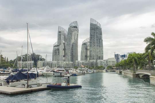SINGAPORE - 22 Nov, 2014:Marina at Keppel Bay. Marina at Keppel bay is an exclusive villas and condominiums developed by Keppel group.