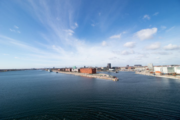 Copenhagen, the capital of Denmark. The picture is taken in the Nordhavn/Osterport area, in the north-eastern part of the city. Wide angle view.