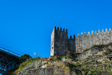 Walls of D. Fernando in Porto city, Portugal