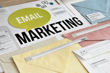 E-mail marketing concept. Concept for marketing, internet advertising, newsletter, social media...