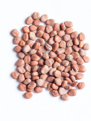 Japanese radish called daikon seed on white isolated background