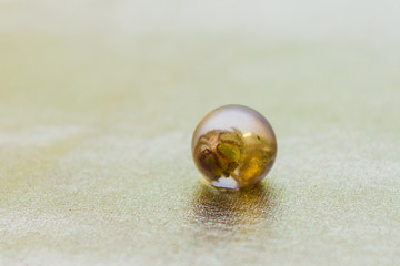 Ball shaped crystal made of epoxy resin