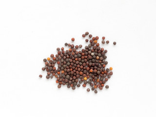 Chinese tatsoi seed on white isolated background