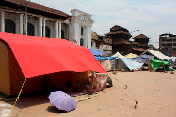 Disaster Relief Tents (in Durbar Square after 2015 Nepal Earthquake)