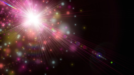 Obraz premium Futuristic particle background design illustration with lights