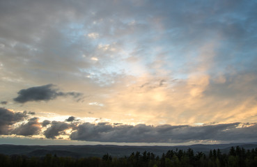 Beautiful Sunset over Mountains
