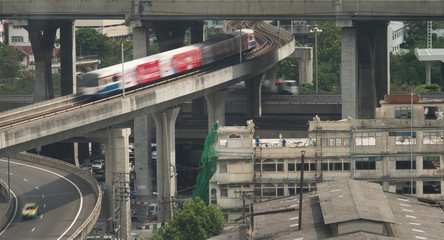 Obraz premium Transportation in Bangkok, middle in the downtown