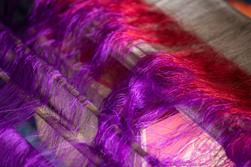 Colorful Silk Yarn Background