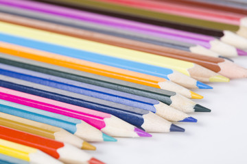 Fototapeta premium Color pencils isolated on white background.