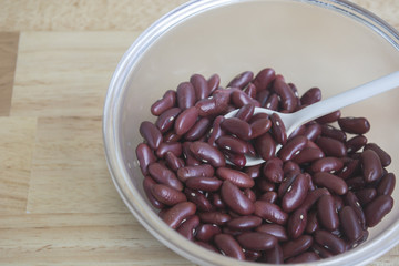 Red beans in the bowl