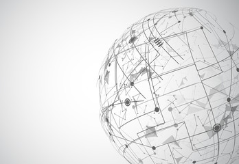 World map point, line, composition, representing the global, Global network connection,international meaning.