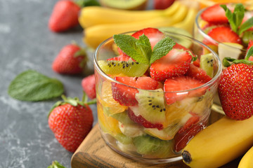 Fruit salad with strawberries
