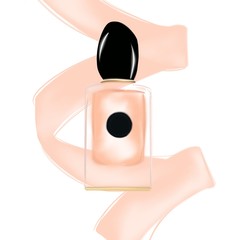 Peach Color Cosmetic Bottle Concept