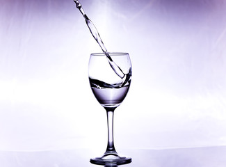 Storm in a glass with white wine