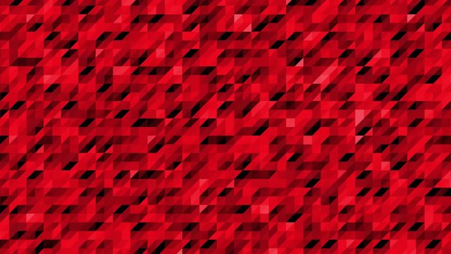 Abstract Polygonal Geometric Surface. Low poly motion background of shifting red grey triangles 4K UHD, FullHD animation