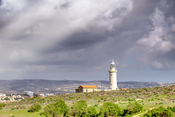 Fototapeta na wymiar Lighthouse in Pathos, Cyprus island, Greece
