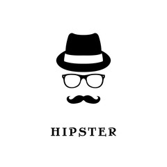 Fashion silhouette hipster. 