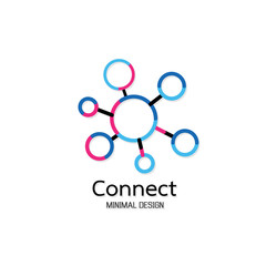Abstract network connection. icon logo design. Vector Illustration