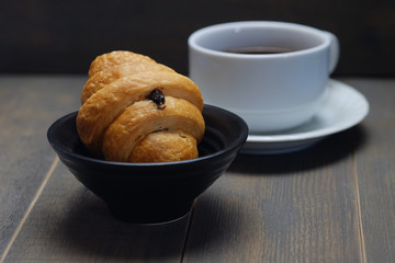 coffee and  croissant