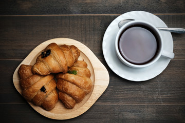 coffee and  croissant