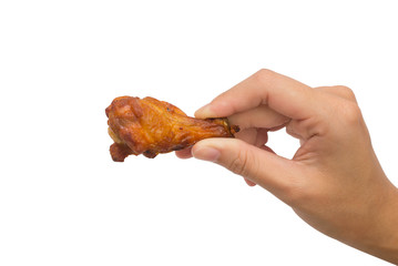 Hold a new orlean chicken wing.
