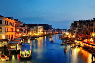 Venice, Italy - grand canal night view