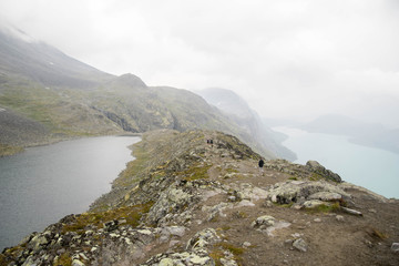 Mountain hiking in Norway