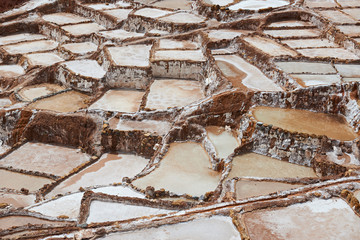 Valley of pools with salty water