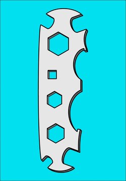 WRENCH UNIVERSAL PATTERN
tool for tightening nuts and bolts
