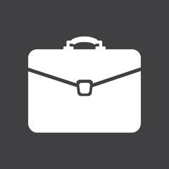 Briefcase icon, vector illustration. Flat design style. 