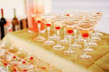 glasses with champagne