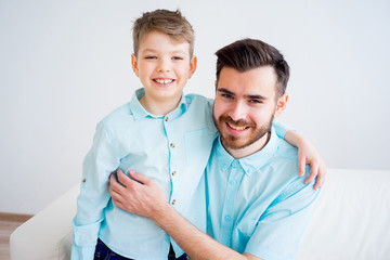 Father and son dress together