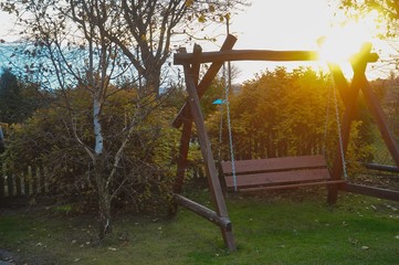 Swing in the garden at the end of the world.