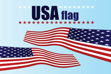 USA flag background vector